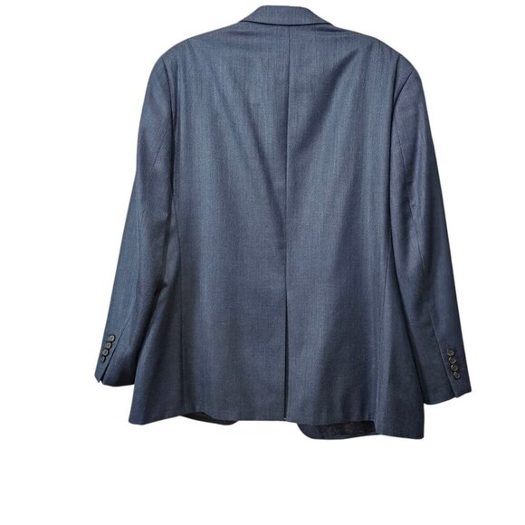 Ralph Lauren Sports Coat Blue Silk Wool Single Breast Suit Jacket Blazer - Picture 7 of 8